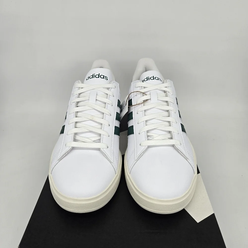 Adidas Men's Grand Court 2.0 'Cloud White Collegiate Green' Shoes JR2224 Size 11